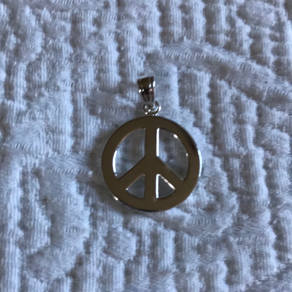 Sterling Silver Peace Earings with matching Charm